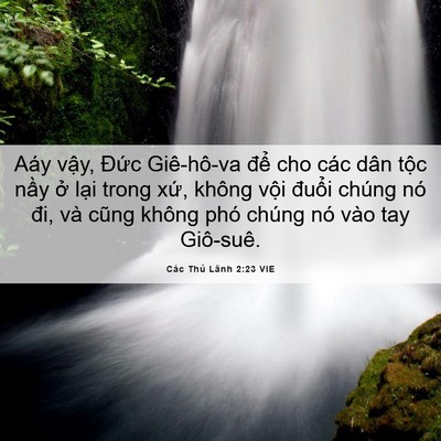Picture 06 - Các Thủ Lãnh 2:23 VIE - Aáy vậy, Đức Giê-hô-va để cho các - Bible Verse Picture