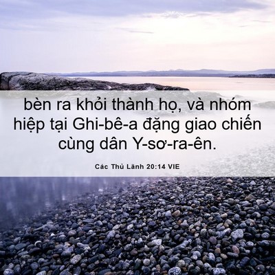 Picture 06 - Các Thủ Lãnh 20:14 VIE - bèn ra khỏi thành họ, và nhóm hiệp - Bible Verse Picture