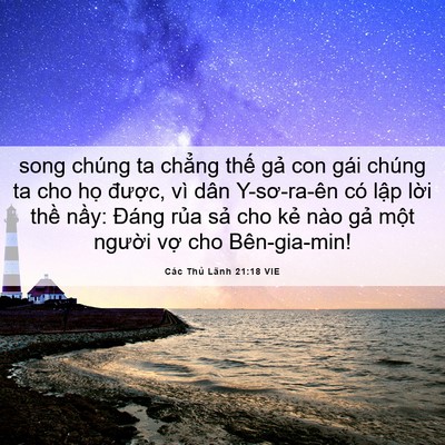 Picture 06 - Các Thủ Lãnh 21:18 VIE - song chúng ta chẳng thế gả con gái chúng - Bible Verse Picture