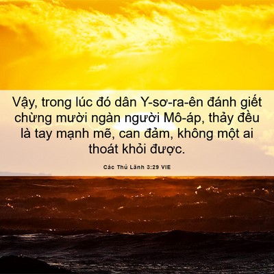 Picture 06 - Các Thủ Lãnh 3:29 VIE - Vậy, trong lúc đó dân Y-sơ-ra-ên đánh - Bible Verse Picture