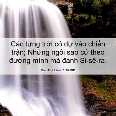 Picture 06 - Các Thủ Lãnh 5:20 VIE - Các từng trời có dự vào chiến trận; - Bible Verse Picture