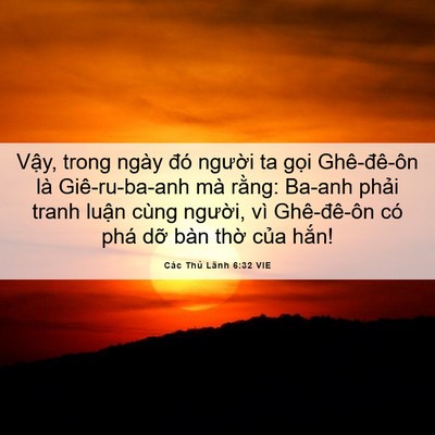Picture 06 - Các Thủ Lãnh 6:32 VIE - Vậy, trong ngày đó người ta gọi - Bible Verse Picture