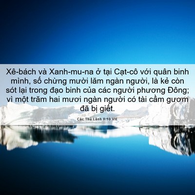Picture 06 - Các Thủ Lãnh 8:10 VIE - Xê-bách và Xanh-mu-na ở tại Cạt-cô - Bible Verse Picture