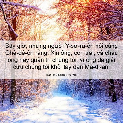 Picture 06 - Các Thủ Lãnh 8:22 VIE - Bấy giờ, những người Y-sơ-ra-ên nói - Bible Verse Picture