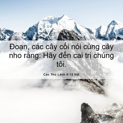 Picture 06 - Các Thủ Lãnh 9:12 VIE - Đoạn, các cây cối nói cùng cây nho - Bible Verse Picture