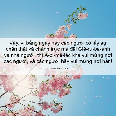 Picture 06 - Các Thủ Lãnh 9:19 VIE - Vậy, ví bằng ngày nay các ngươi có - Bible Verse Picture