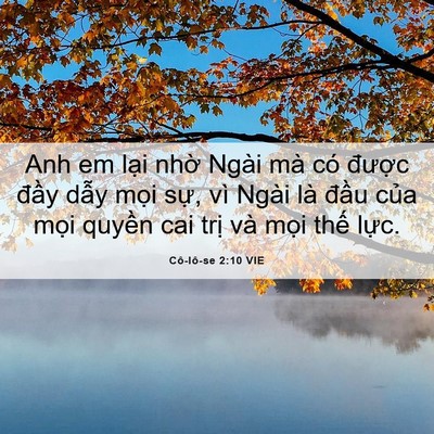 Picture 06 - Cô-lô-se 2:10 VIE - Anh em lại nhờ Ngài mà có được đầy - Bible Verse Picture