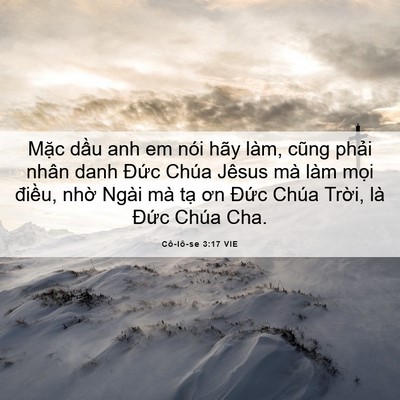 Picture 06 - Cô-lô-se 3:17 VIE - Mặc dầu anh em nói hãy làm, cũng phải - Bible Verse Picture