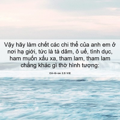 Picture 06 - Cô-lô-se 3:5 VIE - Vậy hãy làm chết các chi thể của anh - Bible Verse Picture