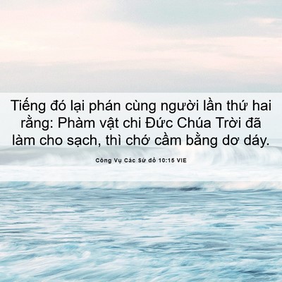 Picture 06 - Công Vụ Các Sứ đồ 10:15 VIE - Tiếng đó lại phán cùng người lần - Bible Verse Picture