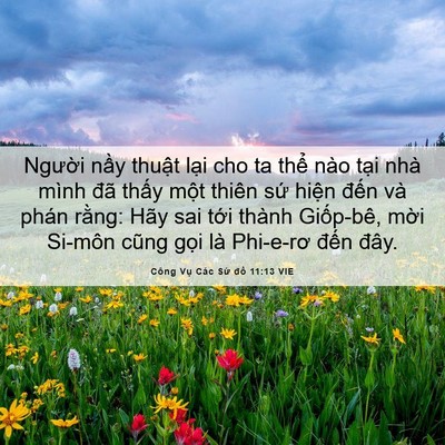 Picture 06 - Công Vụ Các Sứ đồ 11:13 VIE - Người nầy thuật lại cho ta thể nào - Bible Verse Picture