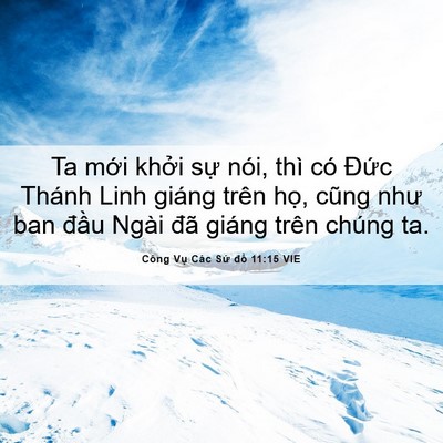 Picture 06 - Công Vụ Các Sứ đồ 11:15 VIE - Ta mới khởi sự nói, thì có Đức Thánh - Bible Verse Picture