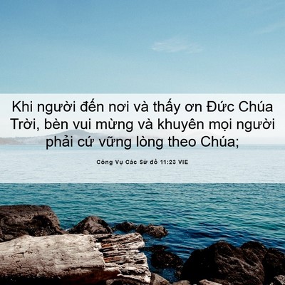 Picture 06 - Công Vụ Các Sứ đồ 11:23 VIE - Khi người đến nơi và thấy ơn Đức - Bible Verse Picture