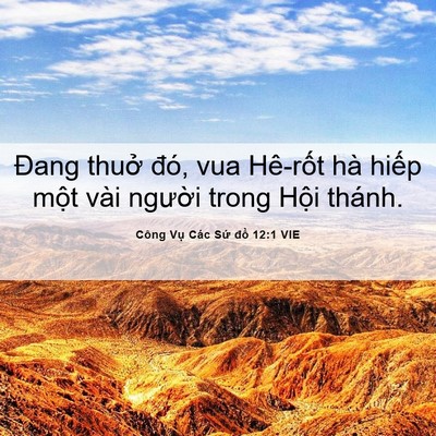 Picture 06 - Công Vụ Các Sứ đồ 12:1 VIE - Đang thuở đó, vua Hê-rốt hà hiếp một - Bible Verse Picture