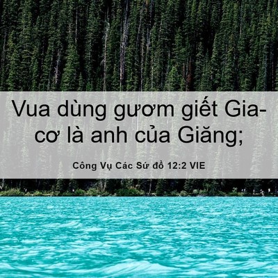 Picture 06 - Công Vụ Các Sứ đồ 12:2 VIE - Vua dùng gươm giết Gia-cơ là anh của - Bible Verse Picture