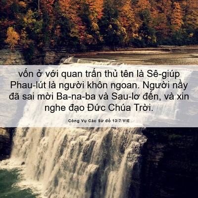 Picture 06 - Công Vụ Các Sứ đồ 13:7 VIE - vốn ở với quan trấn thủ tên là - Bible Verse Picture