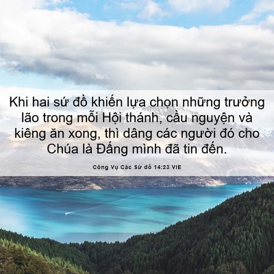 Picture 06 - Công Vụ Các Sứ đồ 14:23 VIE - Khi hai sứ đồ khiến lựa chọn những - Bible Verse Picture