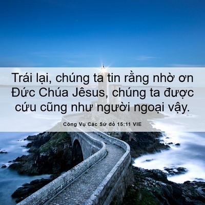Picture 06 - Công Vụ Các Sứ đồ 15:11 VIE - Trái lại, chúng ta tin rằng nhờ ơn - Bible Verse Picture