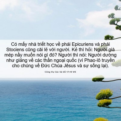 Picture 06 - Công Vụ Các Sứ đồ 17:18 VIE - Có mấy nhà triết học về phái - Bible Verse Picture