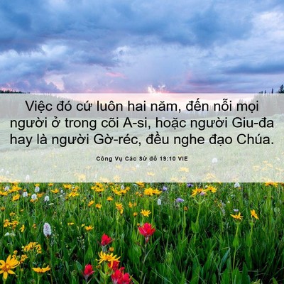 Picture 06 - Công Vụ Các Sứ đồ 19:10 VIE - Việc đó cứ luôn hai năm, đến nỗi - Bible Verse Picture