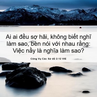 Picture 06 - Công Vụ Các Sứ đồ 2:12 VIE - Ai ai đều sợ hãi, không biết nghĩ làm - Bible Verse Picture