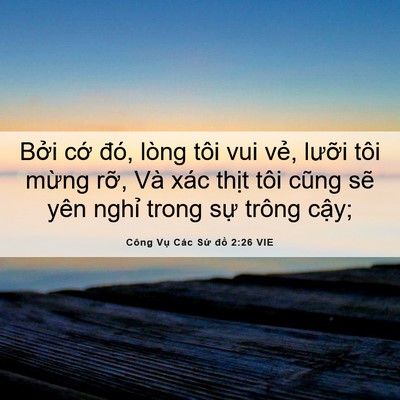 Picture 06 - Công Vụ Các Sứ đồ 2:26 VIE - Bởi cớ đó, lòng tôi vui vẻ, lưỡi - Bible Verse Picture