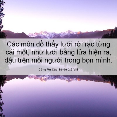 Picture 06 - Công Vụ Các Sứ đồ 2:3 VIE - Các môn đồ thấy lưỡi rời rạc từng - Bible Verse Picture