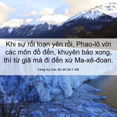 Picture 06 - Công Vụ Các Sứ đồ 20:1 VIE - Khi sự rối loạn yên rồi, Phao-lô vời - Bible Verse Picture