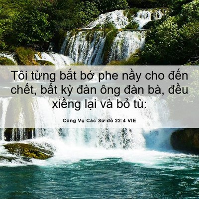 Picture 06 - Công Vụ Các Sứ đồ 22:4 VIE - Tôi từng bắt bớ phe nầy cho đến - Bible Verse Picture