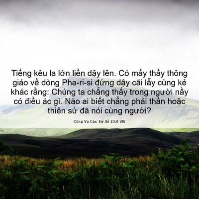Picture 06 - Công Vụ Các Sứ đồ 23:9 VIE - Tiếng kêu la lớn liền dậy lên. Có - Bible Verse Picture