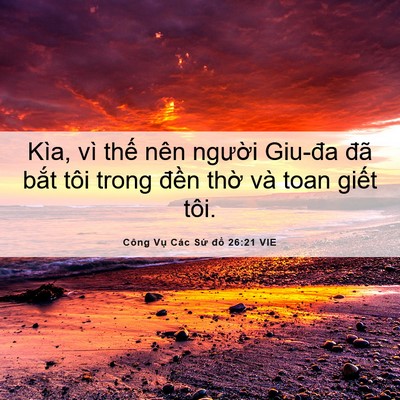 Picture 06 - Công Vụ Các Sứ đồ 26:21 VIE - Kìa, vì thế nên người Giu-đa đã bắt - Bible Verse Picture
