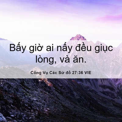 Picture 06 - Công Vụ Các Sứ đồ 27:36 VIE - Bấy giờ ai nấy đều giục lòng, và - Bible Verse Picture