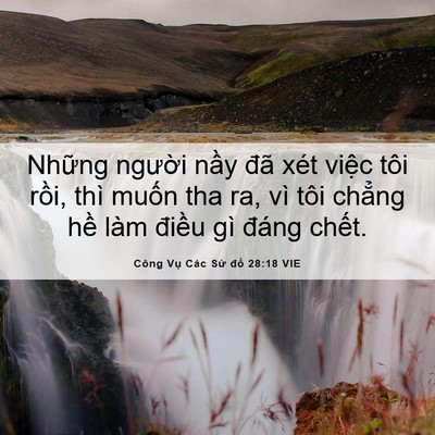 Picture 06 - Công Vụ Các Sứ đồ 28:18 VIE - Những người nầy đã xét việc tôi - Bible Verse Picture
