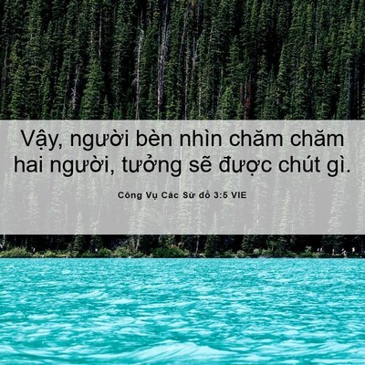 Picture 06 - Công Vụ Các Sứ đồ 3:5 VIE - Vậy, người bèn nhìn chăm chăm hai - Bible Verse Picture
