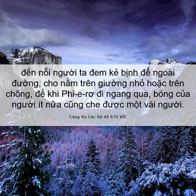 Picture 06 - Công Vụ Các Sứ đồ 5:15 VIE - đến nỗi người ta đem kẻ bịnh để - Bible Verse Picture