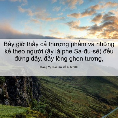 Picture 06 - Công Vụ Các Sứ đồ 5:17 VIE - Bấy giờ thầy cả thượng phẩm và - Bible Verse Picture