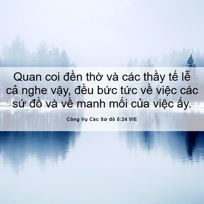 Picture 06 - Công Vụ Các Sứ đồ 5:24 VIE - Quan coi đền thờ và các thầy tế lễ - Bible Verse Picture