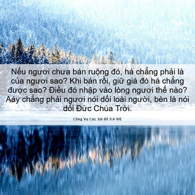 Picture 06 - Công Vụ Các Sứ đồ 5:4 VIE - Nếu ngươi chưa bán ruộng đó, há - Bible Verse Picture