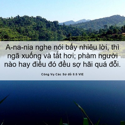 Picture 06 - Công Vụ Các Sứ đồ 5:5 VIE - A-na-nia nghe nói bấy nhiêu lời, thì ngã - Bible Verse Picture