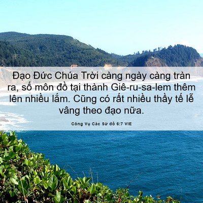 Picture 06 - Công Vụ Các Sứ đồ 6:7 VIE - Đạo Đức Chúa Trời càng ngày càng - Bible Verse Picture