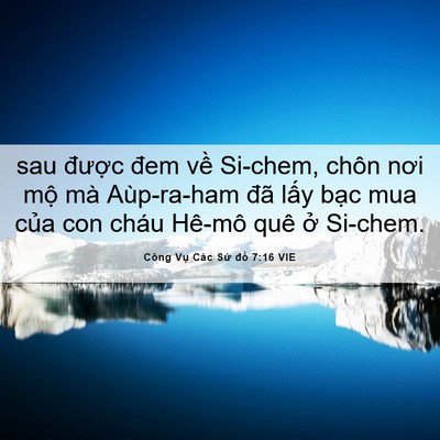 Picture 06 - Công Vụ Các Sứ đồ 7:16 VIE - sau được đem về Si-chem, chôn nơi mộ - Bible Verse Picture