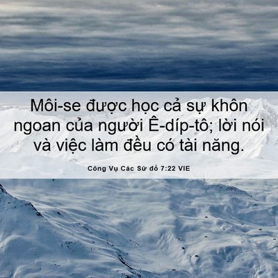 Picture 06 - Công Vụ Các Sứ đồ 7:22 VIE - Môi-se được học cả sự khôn ngoan - Bible Verse Picture