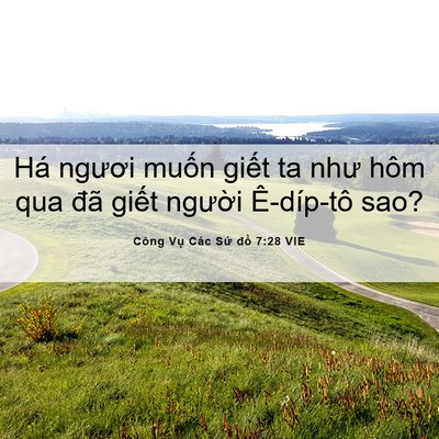 Picture 06 - Công Vụ Các Sứ đồ 7:28 VIE - Há ngươi muốn giết ta như hôm qua đã - Bible Verse Picture