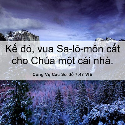 Picture 06 - Công Vụ Các Sứ đồ 7:47 VIE - Kế đó, vua Sa-lô-môn cất cho Chúa một - Bible Verse Picture