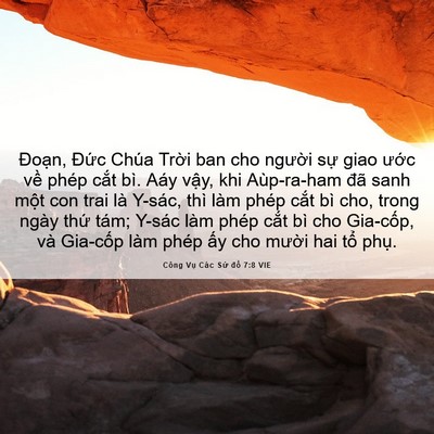 Picture 06 - Công Vụ Các Sứ đồ 7:8 VIE - Đoạn, Đức Chúa Trời ban cho người - Bible Verse Picture