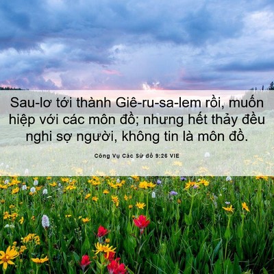 Picture 06 - Công Vụ Các Sứ đồ 9:26 VIE - Sau-lơ tới thành Giê-ru-sa-lem rồi, muốn - Bible Verse Picture