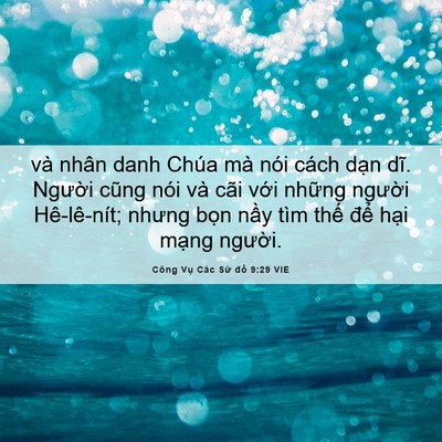 Picture 06 - Công Vụ Các Sứ đồ 9:29 VIE - và nhân danh Chúa mà nói cách dạn dĩ. - Bible Verse Picture