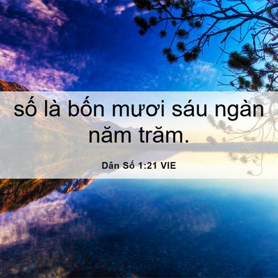 Picture 06 - Dân Số 1:21 VIE - số là bốn mươi sáu ngàn năm - Bible Verse Picture