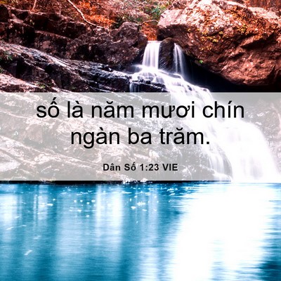 Picture 06 - Dân Số 1:23 VIE - số là năm mươi chín ngàn ba - Bible Verse Picture