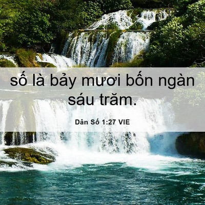 Picture 06 - Dân Số 1:27 VIE - số là bảy mươi bốn ngàn sáu - Bible Verse Picture